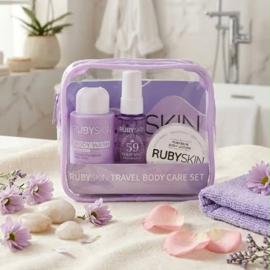 RUBY SKIN TRAVEL BODY CARE SET