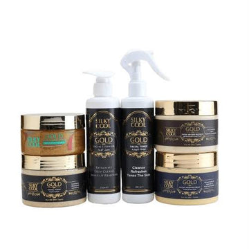 SILKY COOL GOLD FACIAL KIT & YOU GET 1 PIECE AS WELL