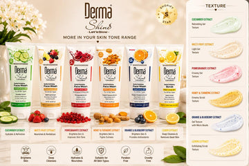 Derma Shine Face Wash Collection | Brightening & Deep Cleansing | 6 Natural Extract Variants | 200g