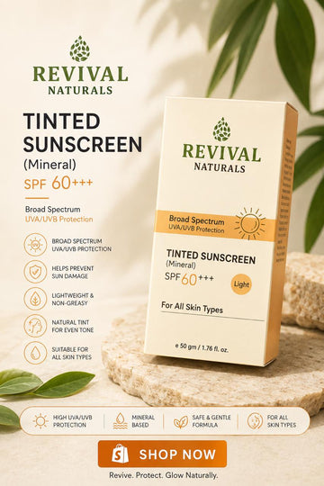 REVIVAL NATURAL TINT SUN SCREEN (MINEREL) SPF60