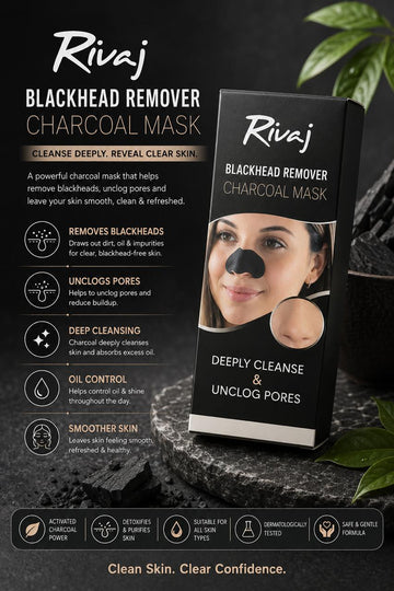 RIVAJ BLACK HEAD REMOVER CHARCOOL MASK