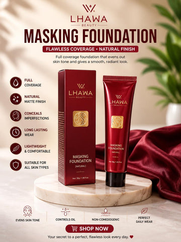 LWAWA BEAUTY MASKING FONDATION_NATURAL FINISH'COVERAGE ALL SKIN TYPE