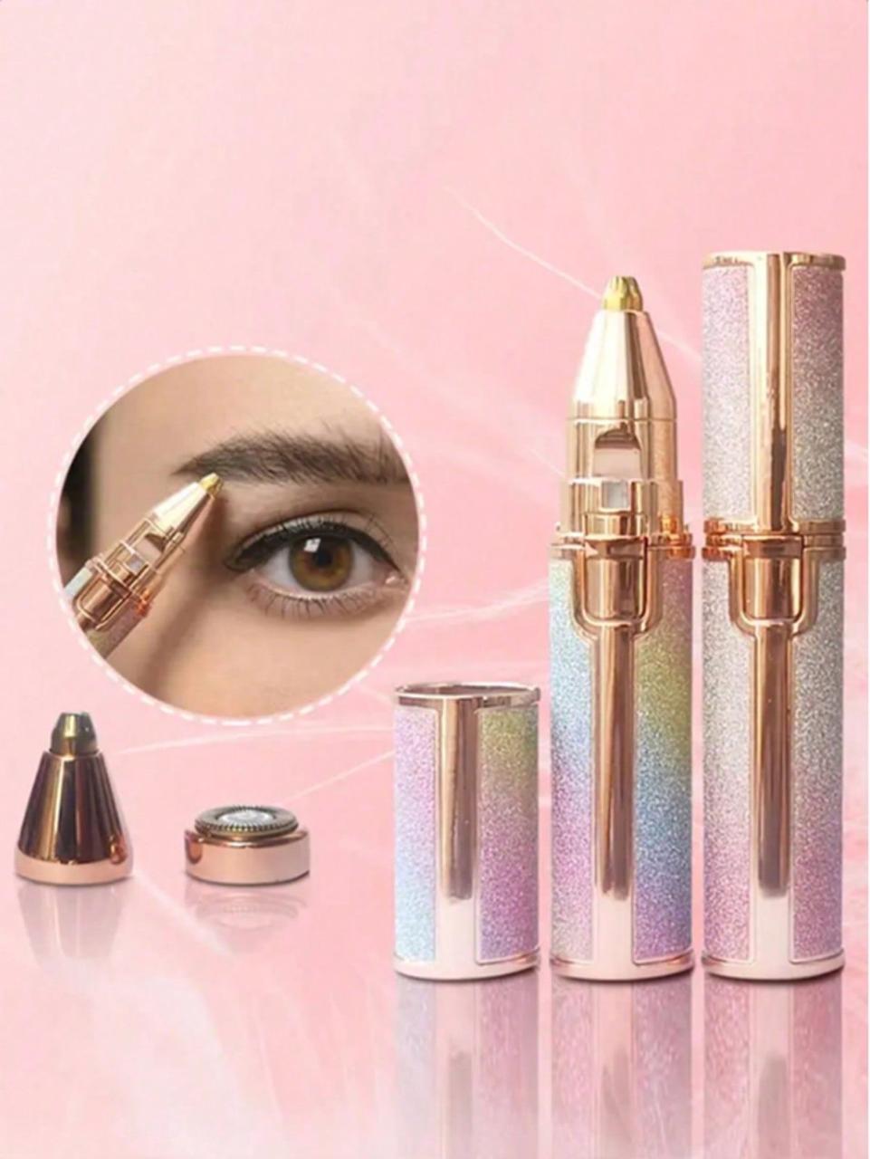 2-IN-1 RECHARGEABLE EYEBROW TRIMMER & FACIAL HAIR REMOVER FOR -USB CHARGING