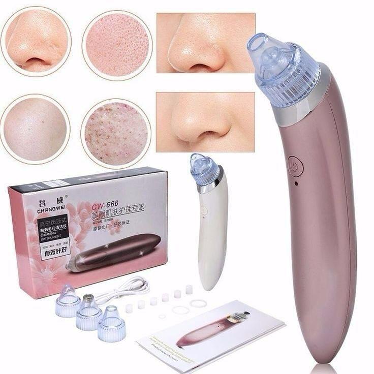 5-IN-1 ELECTRIC BLACKHEAD REMOVER VACUUM- RECHARGEABLE PORE CLEANER 7 FACIAL ACNE REMOVER